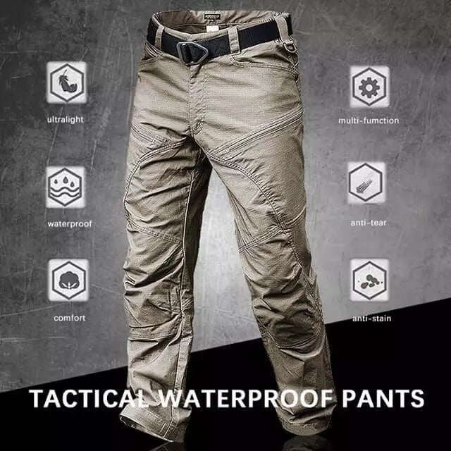 Pantaloni cargo uomo multi-tasche, ideali per attrezzatura tattica e attività militari.