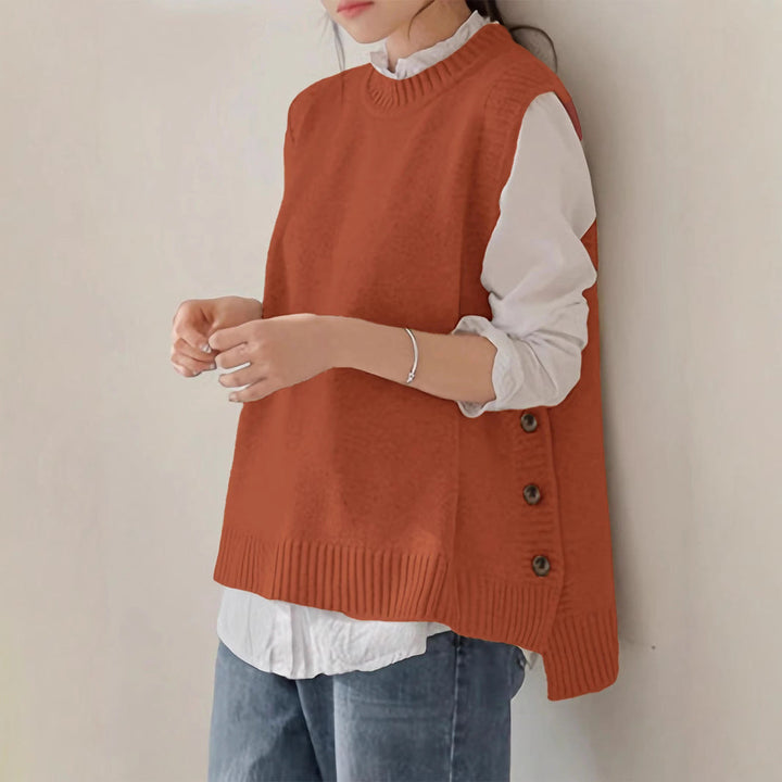 Gilet donna senza maniche, aggiunge un tocco di eleganza retrò e versatilità al tuo abbigliamento.