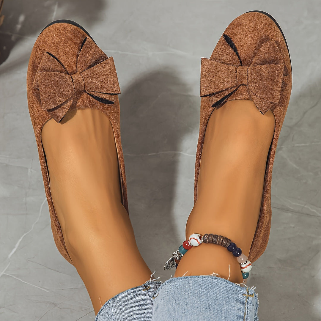 Scarpe ballerine donna, suola flessibile e fiocco per un comfort ineguagliabile.