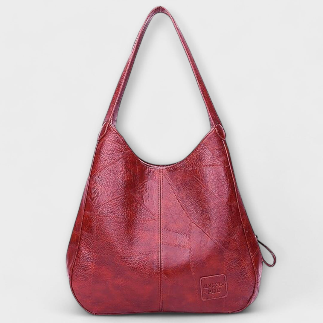 Borsa moda donna in similpelle, design vintage classico, perfetta per la spalla.