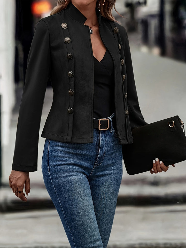 Elegante giacca donna vintage, stile classico ideale per ogni outfit e abbigliamento primaverile.