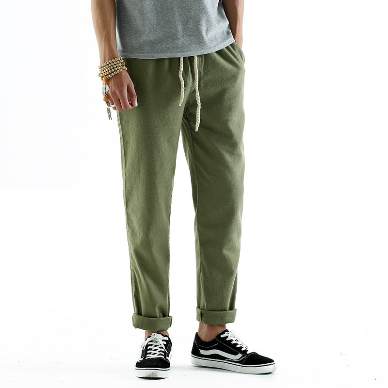 Pantalone uomo casual gamba dritta, tinta unita. Versatile per outfit relax, streetwear o tempo libero, massima comodità.