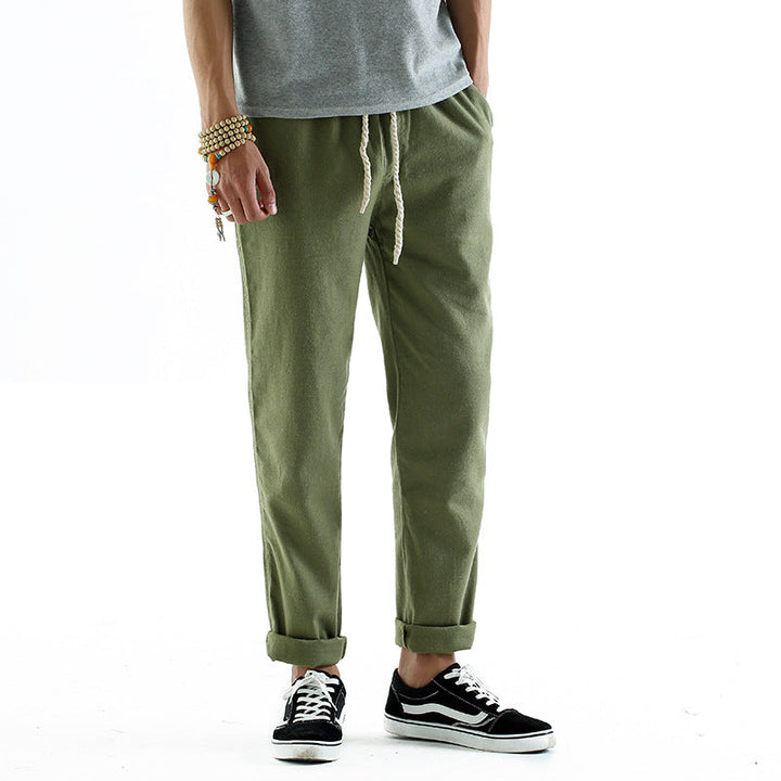 Pantalone uomo casual gamba dritta, tinta unita. Versatile per outfit relax, streetwear o tempo libero, massima comodità.