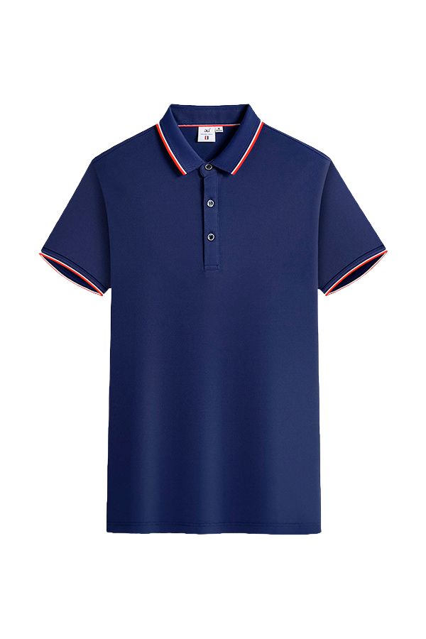 Polo uomo manica corta elegante con colletto jacquard, ideale per look casual chic e business casual.