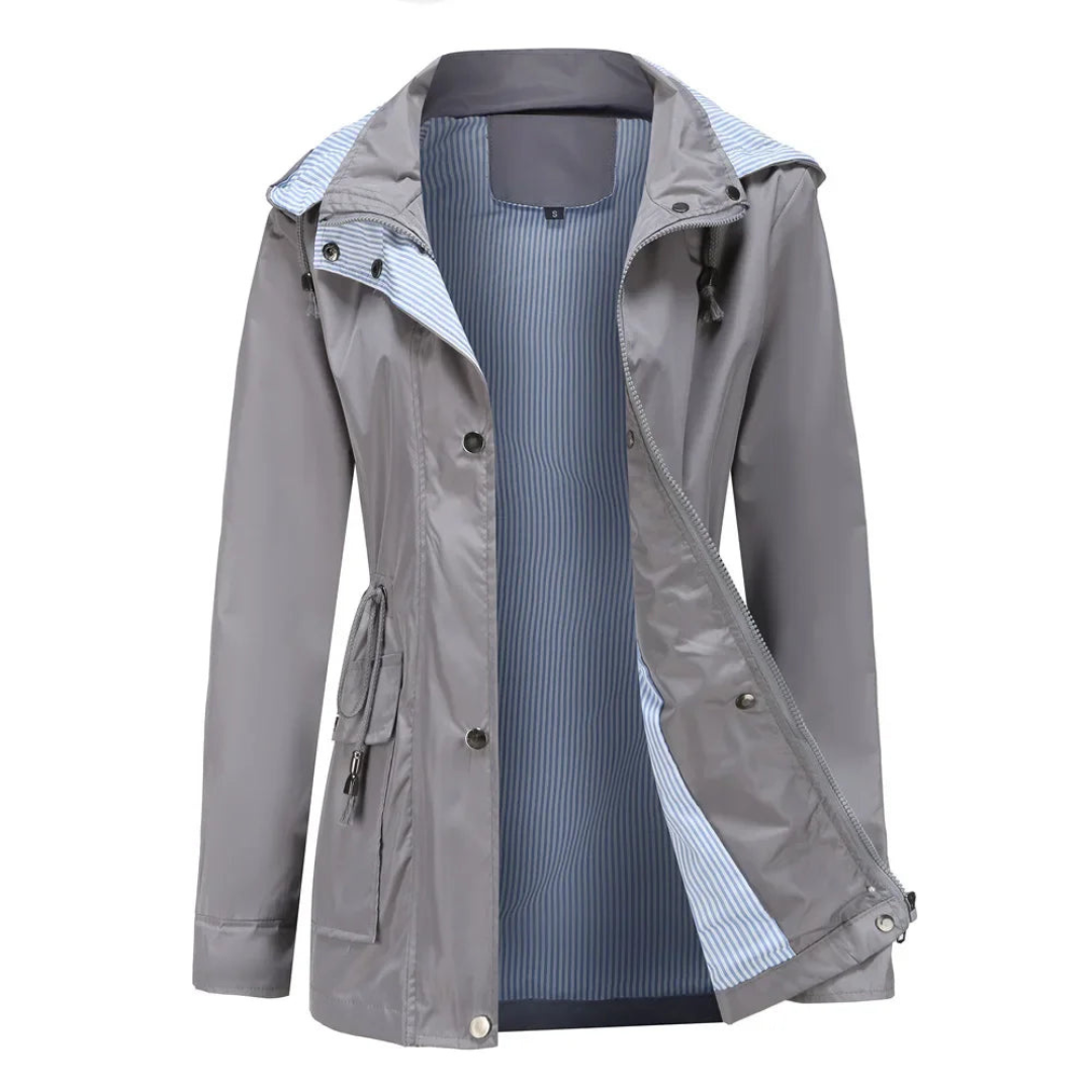Trench donna moda, design moderno e vestibilità confortevole per primavera/autunno.