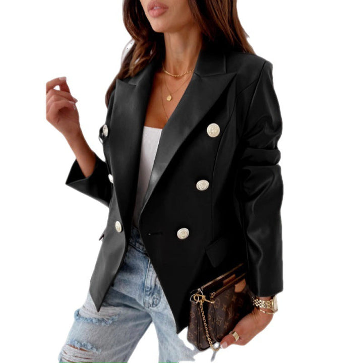 Giacca doppiopetto donna, un capo di moda chic e versatile per il tuo guardaroba autunnale e primaverile.