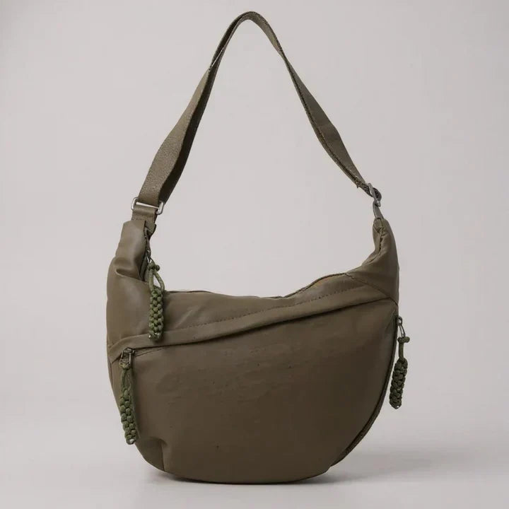 Borsa a tracolla leggera da donna in nylon, con tasche zip, ideale per il comfort quotidiano e i viaggi.