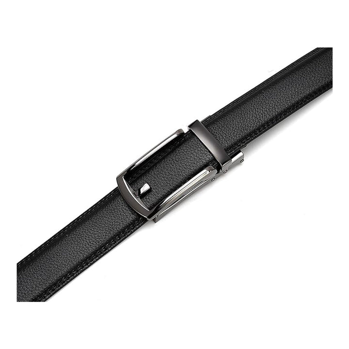 Cintura in pelle regolabile uomo con sistema a cricchetto, comfort e stile per ogni occasione.