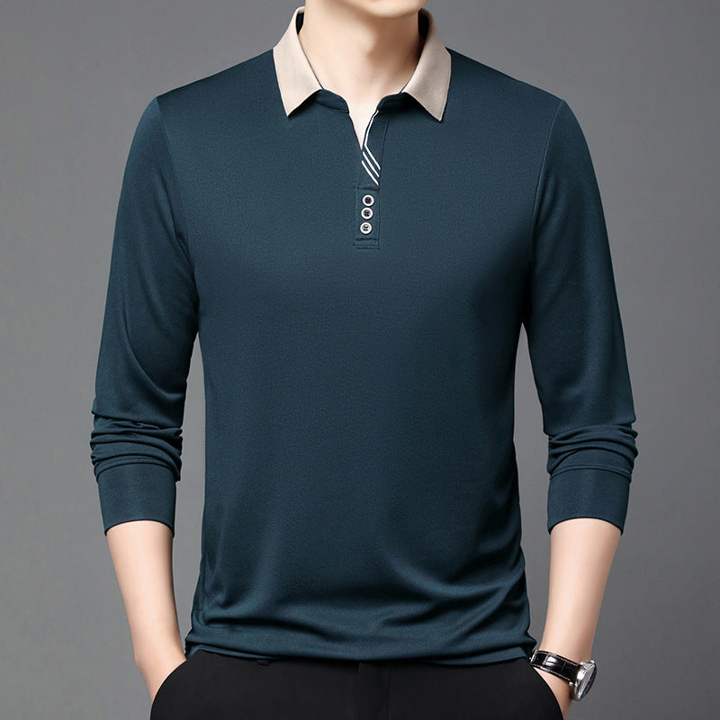T-shirt uomo in tessuto leggero e traspirante, colletto revers. Comfort estivo garantito.