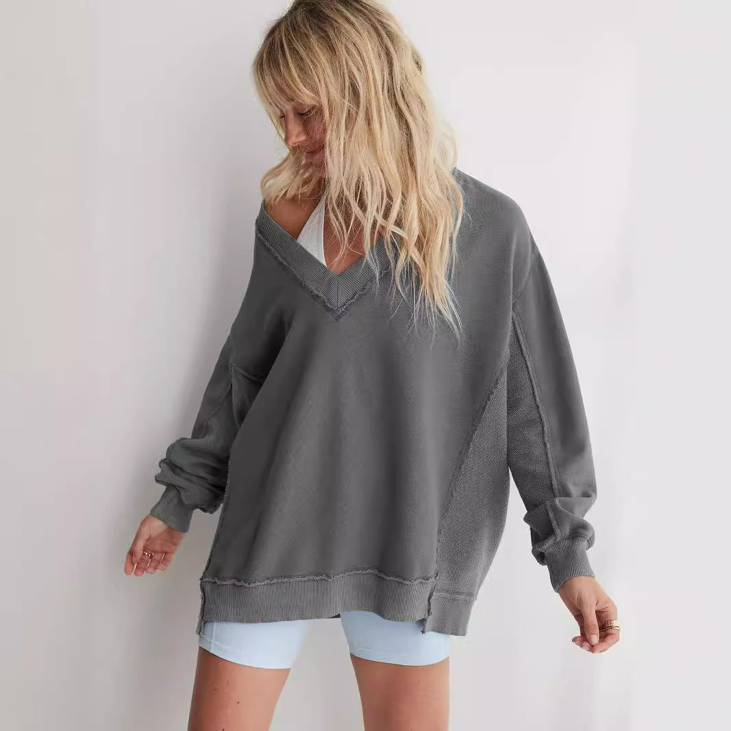 Pullover donna moda, maglione oversize con dettagli raffinati, ideale per stile e calore.