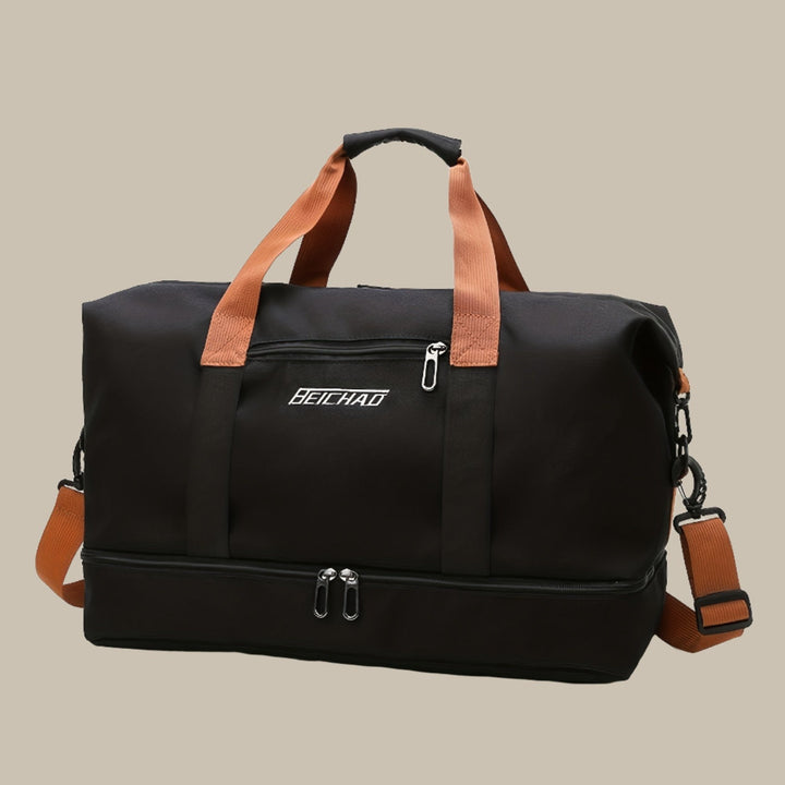 Borsone da viaggio robusto e resistente all'acqua. Perfetto per ogni avventura, sportiva o di weekend.
