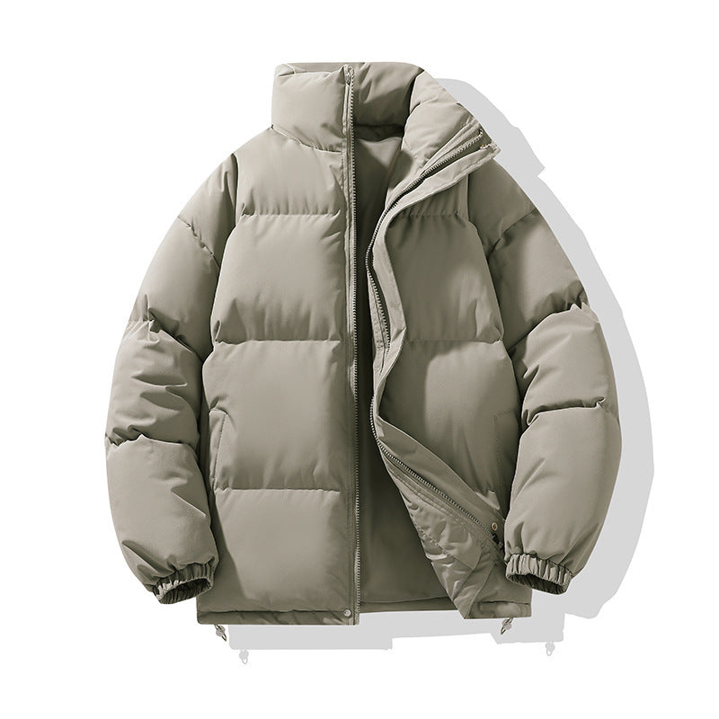 Giacca donna oversize per inverno, imbottita e spessa. Puffer caldo con colletto alto, ideale per uno stile casual e confortevole.