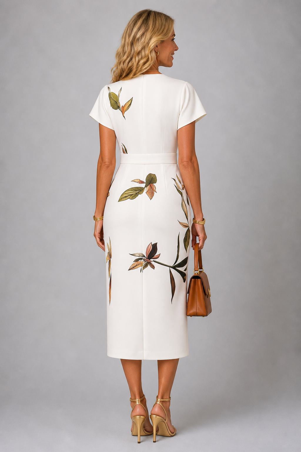 Abito bianco da donna leggero, versatile e chic, per un'eleganza senza sforzo durante la stagione calda.