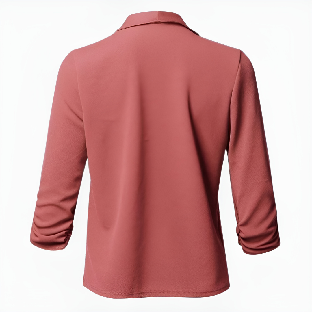 Blazer donna professionale per look ufficio, giacca elegante manica lunga. Versatile e moderna, un capo essenziale.
