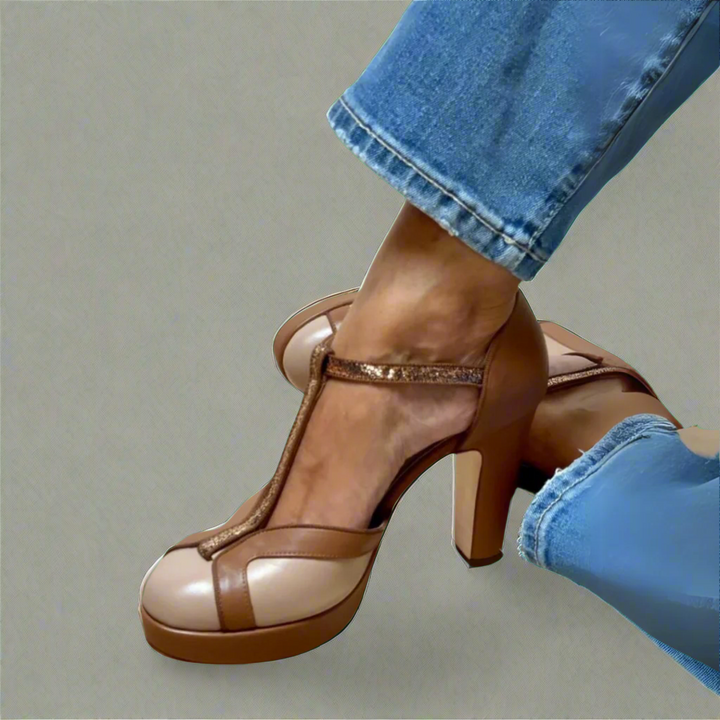 Sandali donna con tacco eleganti e comodi, calzature versatili per serate, eventi o look quotidiani estivi.