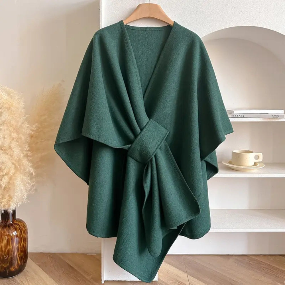 Giacca scialle donna antivento, capospalla confortevole e alla moda per l'inverno.