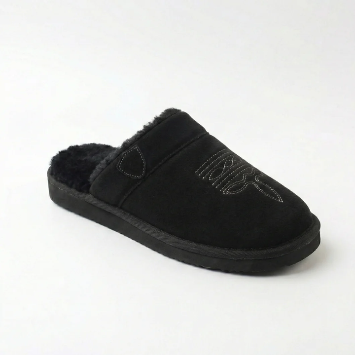 Pantofole foderate calde uomo donna per il massimo comfort e relax in casa, stile western.