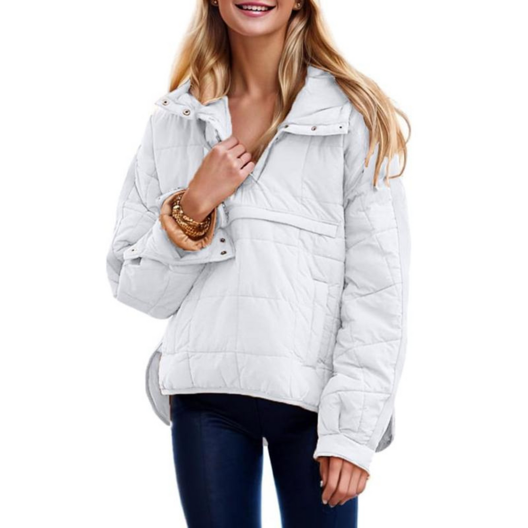 Piumino donna leggero e trapuntato, ideale per autunno/inverno. Capospalla moderno per stile urbano.