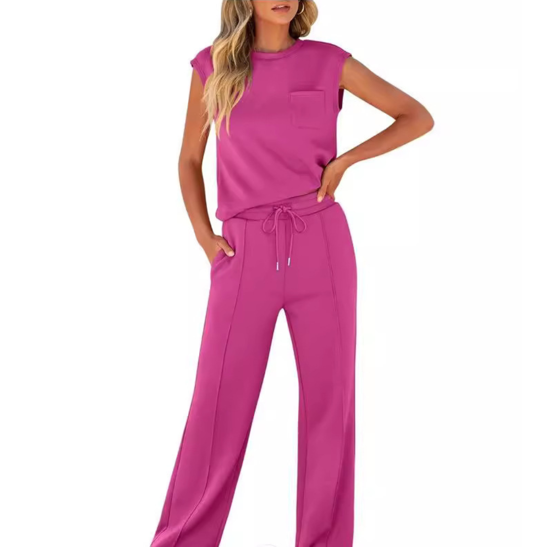 Set casual donna versatile: Coordinato Relax Chic per un outfit comodo e alla moda in ogni occasione.