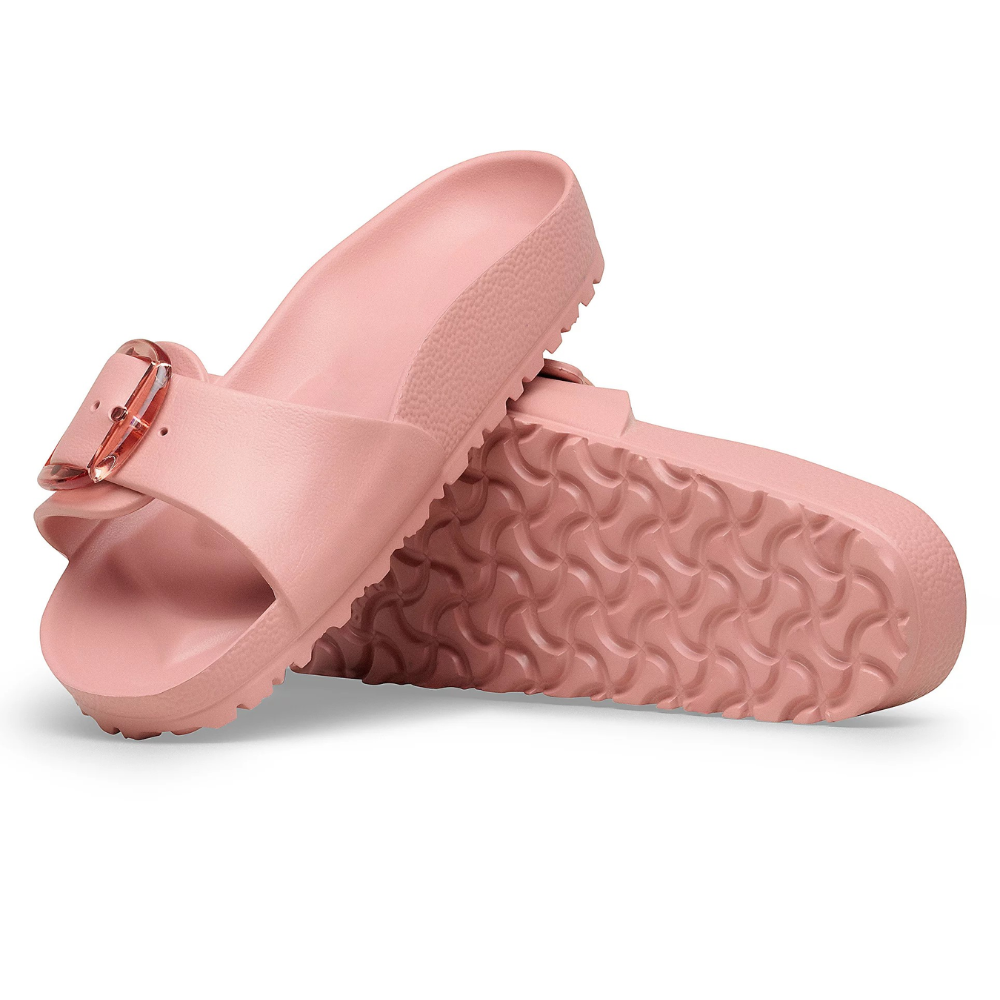 Sandali donna Madrid bianchi, design elegante con fibbia. Calzature estive versatili, ideali per comfort e stile.