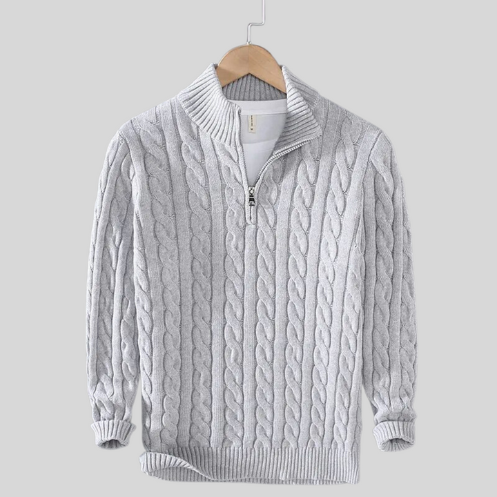Maglione moda uomo leggero per autunno, design elegante e contemporaneo, capo basico essenziale.