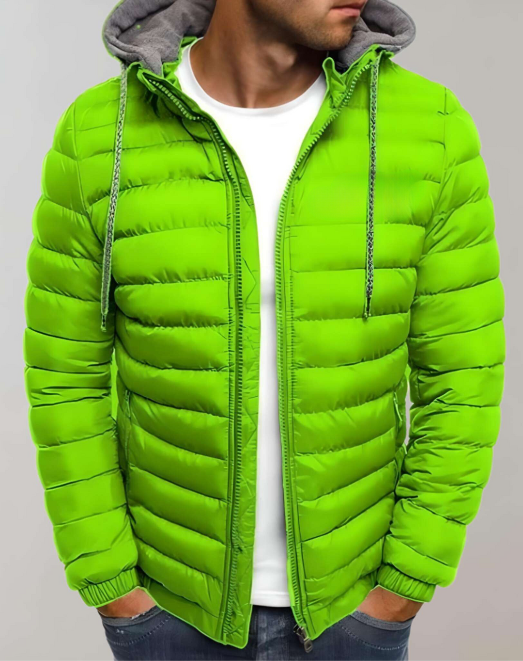 Giacca da uomo sportiva e leggera, traspirante. Ideale per un look dinamico e confortevole.