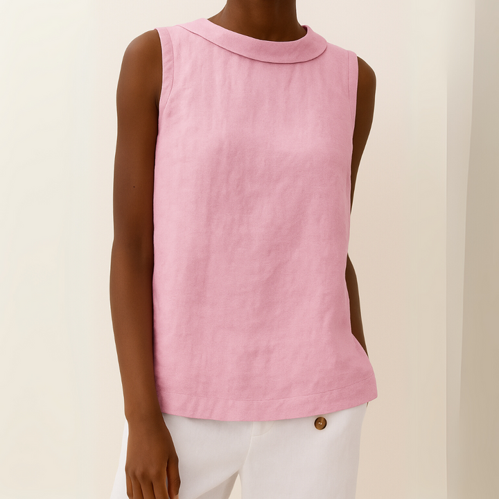 Top da donna a collo alto, design senza maniche per la massima freschezza. Ideale per un look sofisticato.