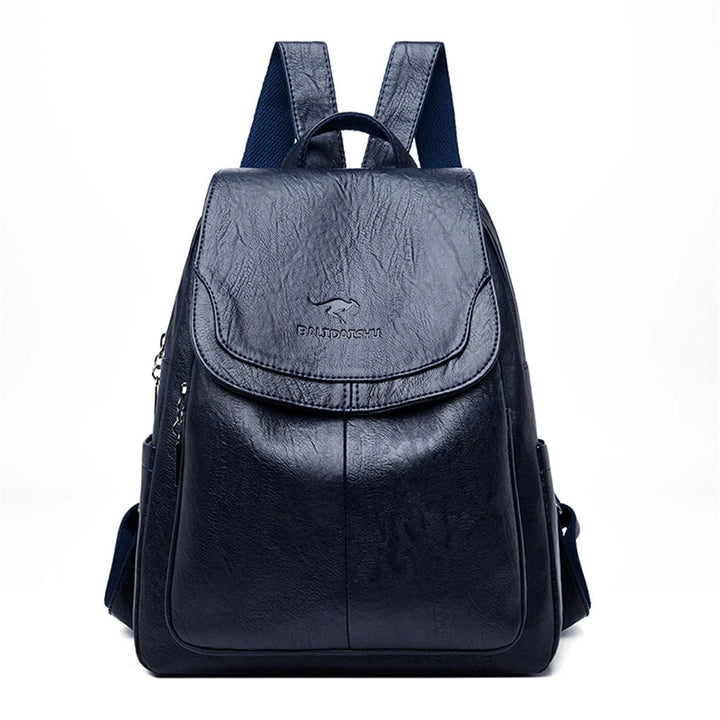 Elegante zaino donna antifurto in pelle sintetica. Ideale per viaggio e uso quotidiano, unisce moda, sicurezza e comfort.