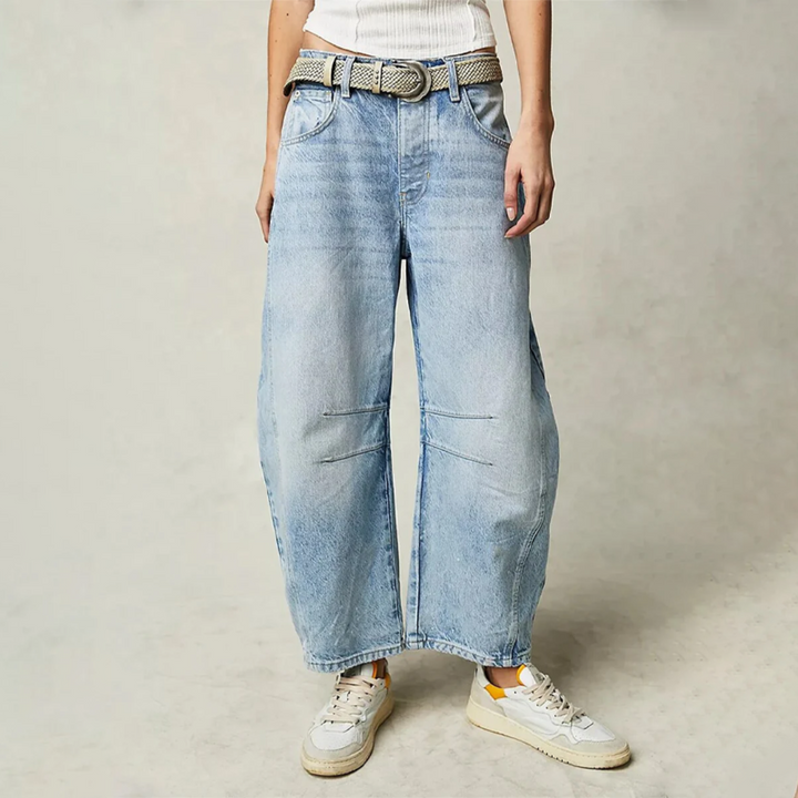 Pantaloni larghi donna eleganti a vita alta, perfetti per la moda femminile e un abbigliamento comodo e trendy.