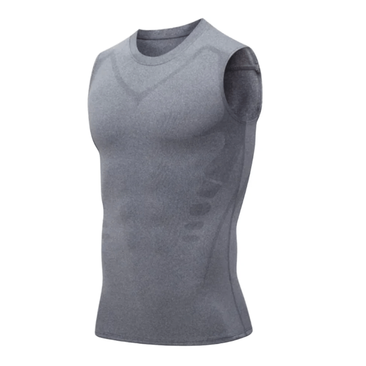 Canotta contenitiva uomo traspirante e confortevole, intimo a compressione per fitness, sport e uso quotidiano.