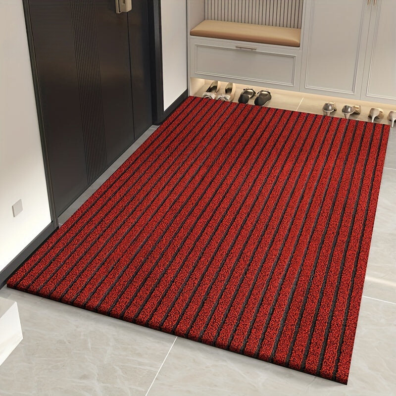 Zerbino antiscivolo a righe per ingresso interno/esterno, resistente e lavabile.