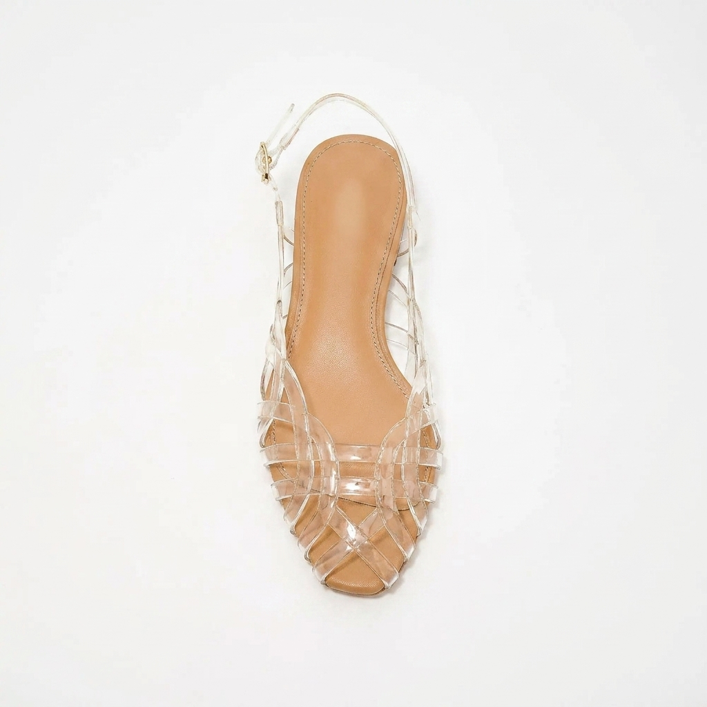 Eleganza estiva: sandali donna slingback con fasce intrecciate, design unico.