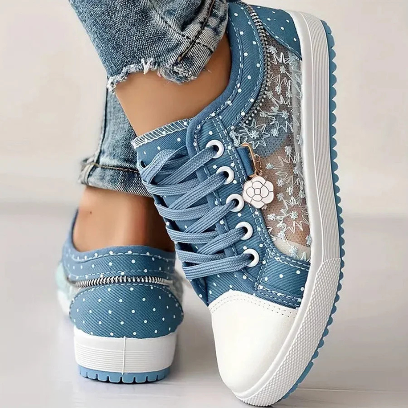 Sneakers donna azzurro/blu, scarpe comode con supporto plantare per un comfort ottimale dei piedi.