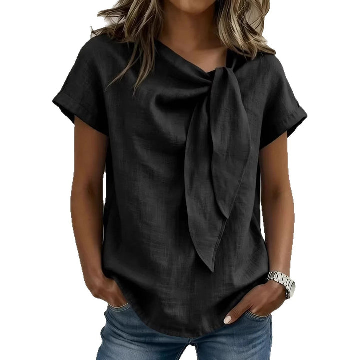 Maglietta casual donna, ideale come top estivo. Abbigliamento quotidiano confortevole e di moda femminile.