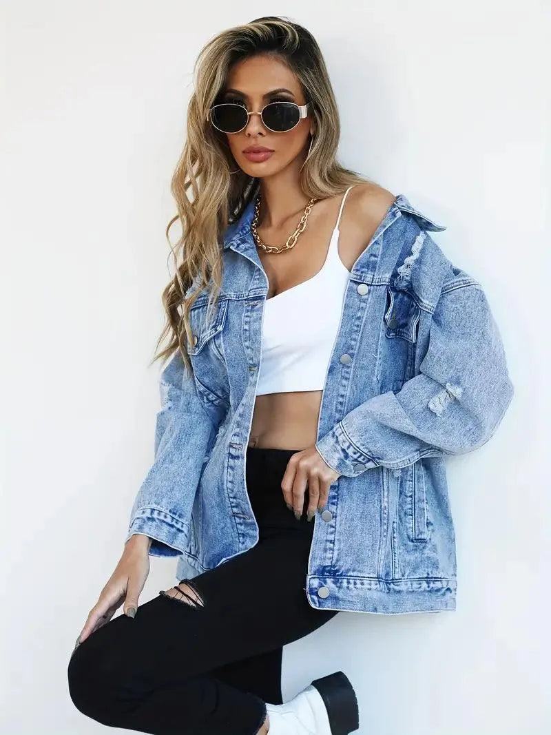 Giacca casual oversize da donna, moda autunno/inverno. Impermeabile e calda per ogni outfit.