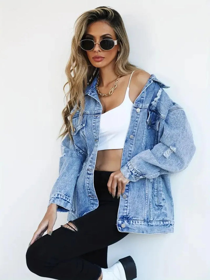 Giacca casual oversize da donna, moda autunno/inverno. Impermeabile e calda per ogni outfit.