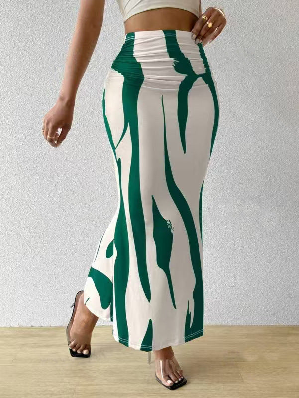 Gonna a tubino donna slim fit con stampa zebra, lunghezza media. Perfetta per look alla moda. [[lstfy-media:1]]