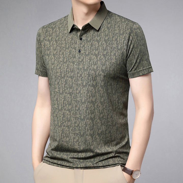 Camicia uomo estiva floreale a maniche corte, stampa vivace, ideale per look casual freschi e di moda.