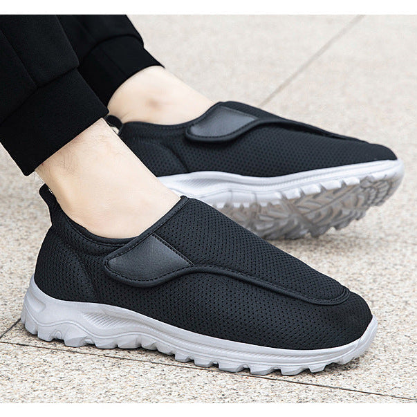 Scarpe sportive uomo casual con chiusura a strappo, per comfort e supporto durante viaggi e passeggiate.
