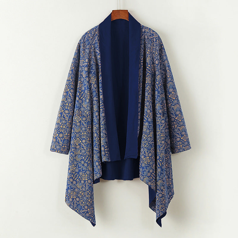 Moda donna: giacca leggera vintage in cotone e lino, ideale per un look casual chic.