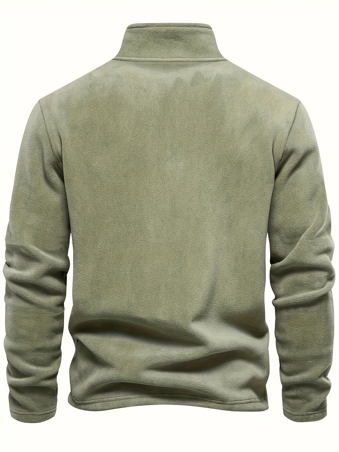 Maglia uomo versatile con mezza zip e collo alto, maniche lunghe, comfort e moda maschile quotidiana.