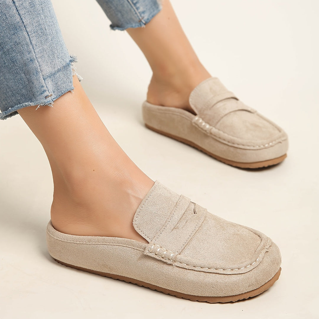 Sabot slip-on da donna con plateau, scarpe facili da indossare, comode e di tendenza.