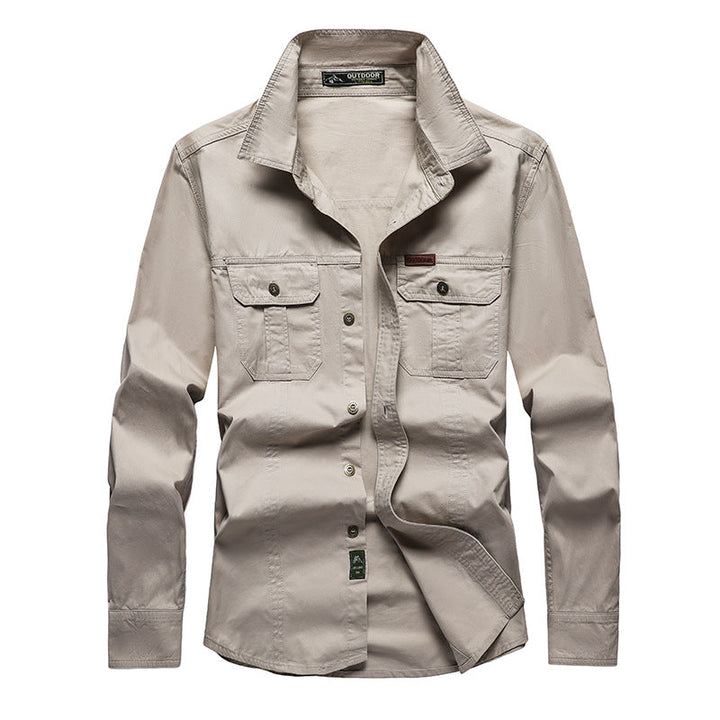 Camicia cargo da uomo versatile, combina comfort e stile per ogni occasione, un capo funzionale.