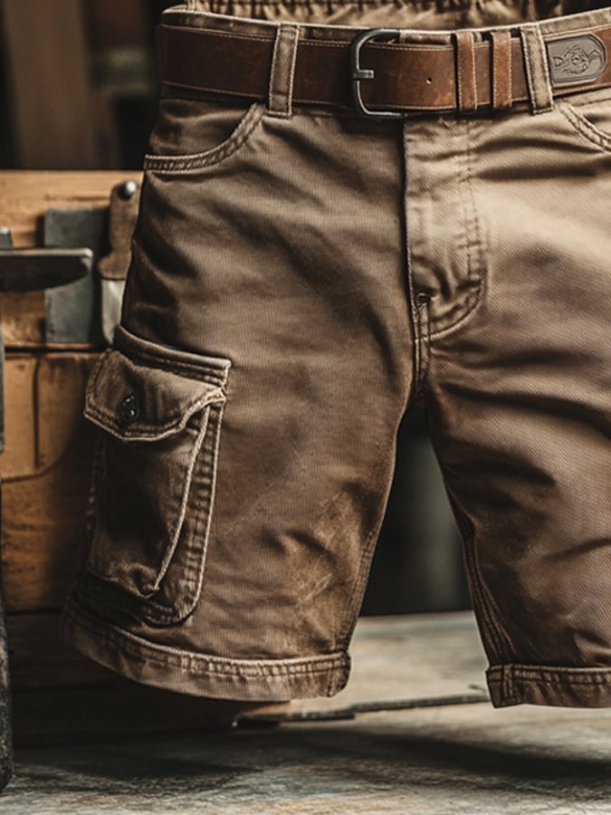 Pantaloncini cargo uomo comodi e versatili per moda casual estiva, con tasche per outdoor e viaggi.