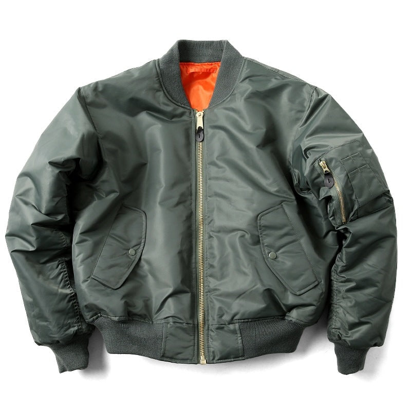 Giacca bomber MA-1 da uomo, stile pilota, ideale per l'abbigliamento autunnale e casual.