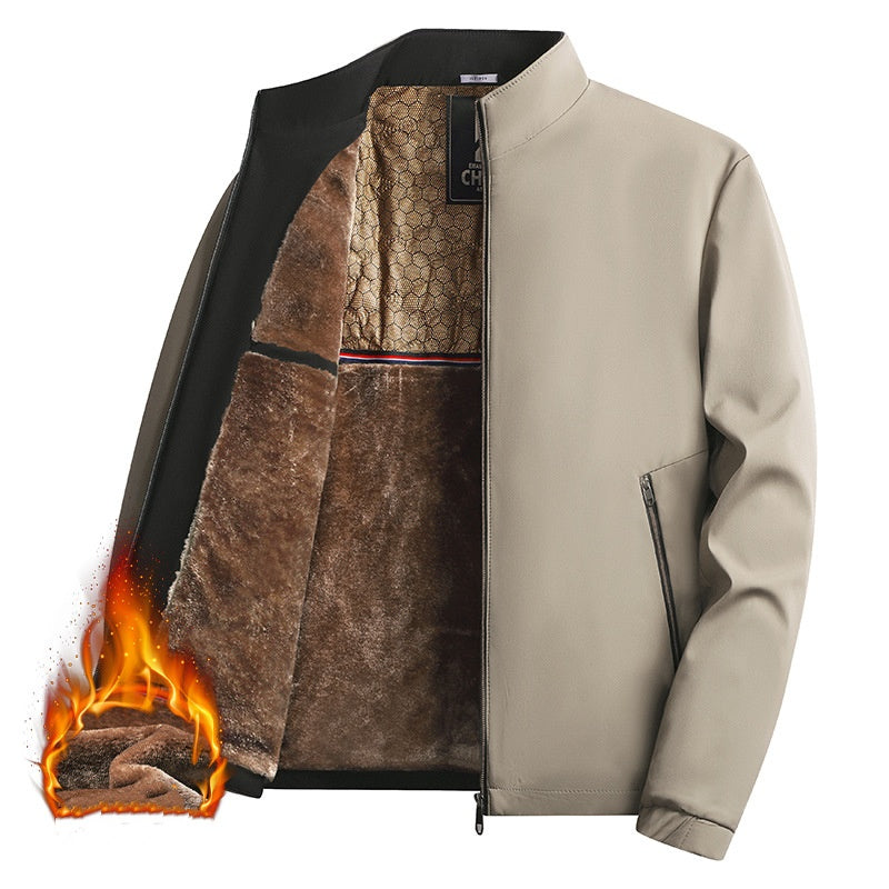 Giacca uomo versatile stile casual, invernale, con zip e collo alto, per l'abbigliamento quotidiano.
