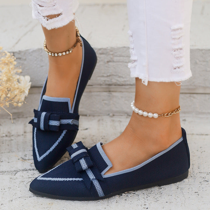 Mocassini da donna slip-on con fiocco, per un comfort quotidiano senza rinunciare allo stile casual.