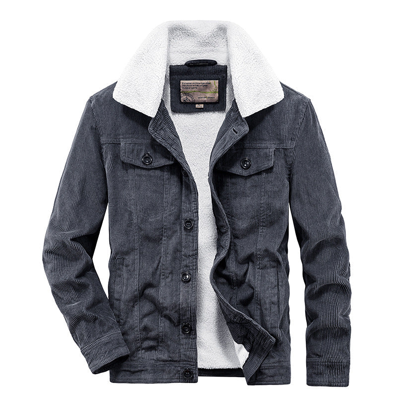 Giacca calda uomo per inverno e autunno, stile casual alla moda, con tasche funzionali per massimo comfort.