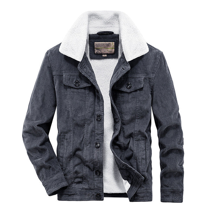 Giacca calda uomo per inverno e autunno, stile casual alla moda, con tasche funzionali per massimo comfort.