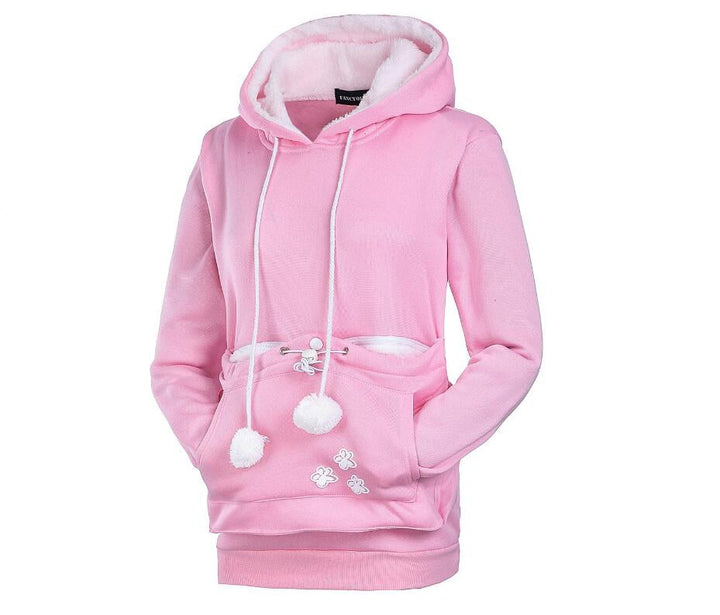 Felpa donna unica con cappuccio, stampa gatto artistica, per un look casual distintivo e alla moda.